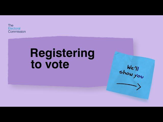 Quick guide to voting : Registering to vote in England