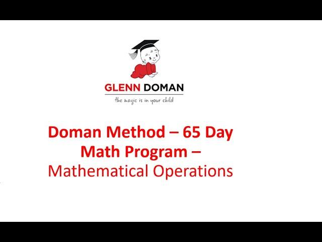 65 Day Math Program - Mathematical Operations