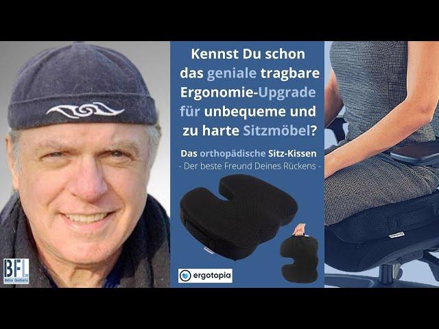 Das Orthopädische Sitz-Kissen von Ergotopia - Der beste Freund Deines Rücken