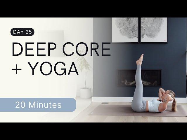 20 Minute Full Body Yoga | Deep Core Workout | 30 Day Challenge: Day 25 | MIKMILL