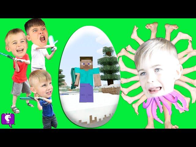 MINECRAFT Giant Surprise Egg and Mystery Monster by HobbyFamilyTV