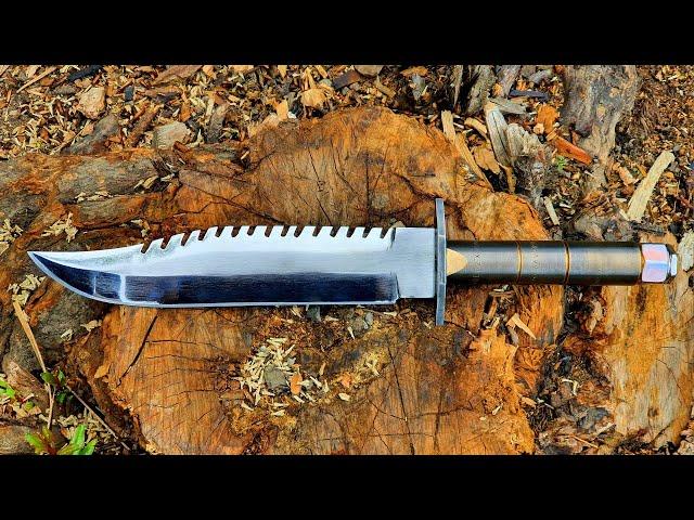 MAKING A RAMBO KNIFE FROM JUNK