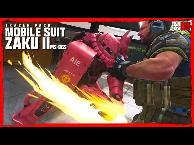 Gundam Mobile Suit Zaku II Tracer Pack Showcase COD MW3 [Searing Slash Finishing Move] #callofduty