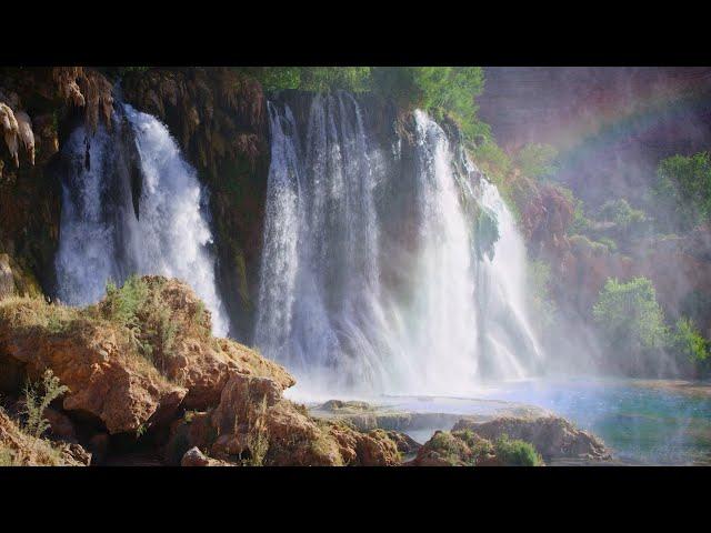 Live - Havasupai Waterfall with Relaxing Nature Sounds for Better Sleep