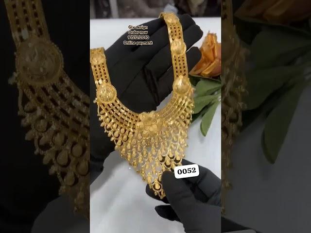 One gram gold plated jewellery set booking on WhatsApp 9151212010 #1grm #jewellery #wedding