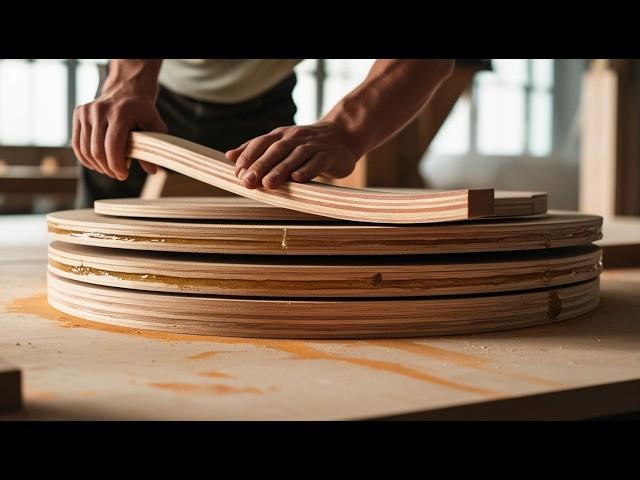 Perfect Combination Wood: 70-Year-Old Man Slowly Crafts a Special Table for The End of Year