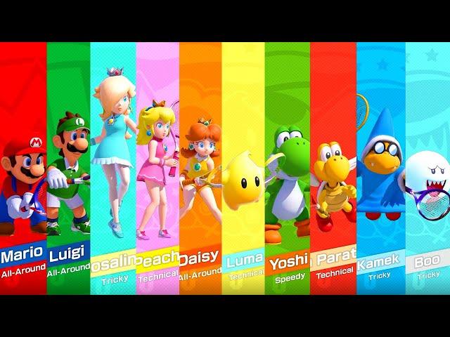 Mario Tennis Aces - All Characters Special Shots (All DLC Included)