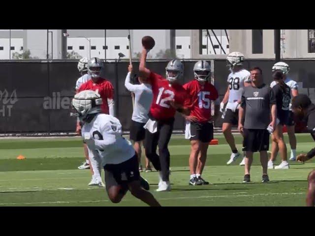 AIDAN O’CONNELL SHOWS ACCURACY IN OTAs; ROLLOUT THROWS ON THE MONEY TO RUNNING BACKS