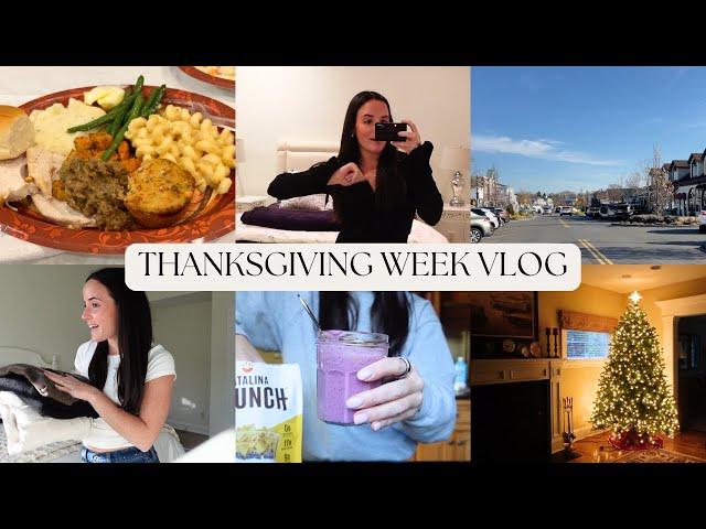 VLOG   thanksgiving week, mindful eating chats, workout classes, quince haul, family & friend time