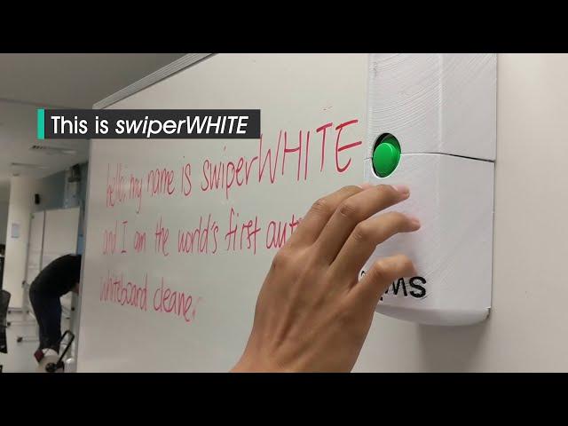 swiperWHITE: World's first automatic whiteboard cleaner