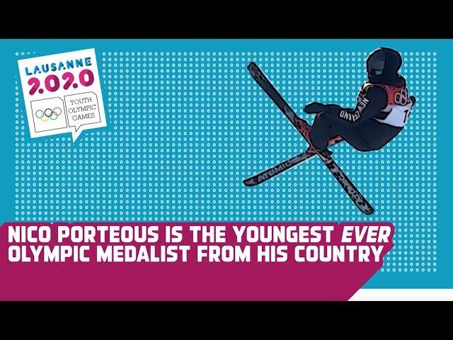 The youngest Olympic medalist ever from his country! Nico Porteous!
