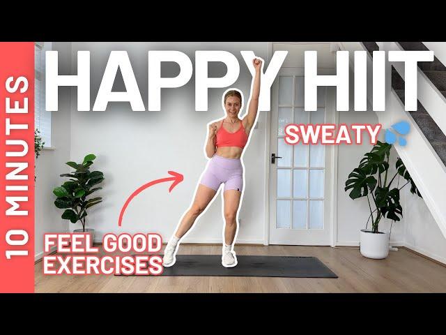 10 MIN HAPPY HIIT - All Standing, No Jumping, No Equipment