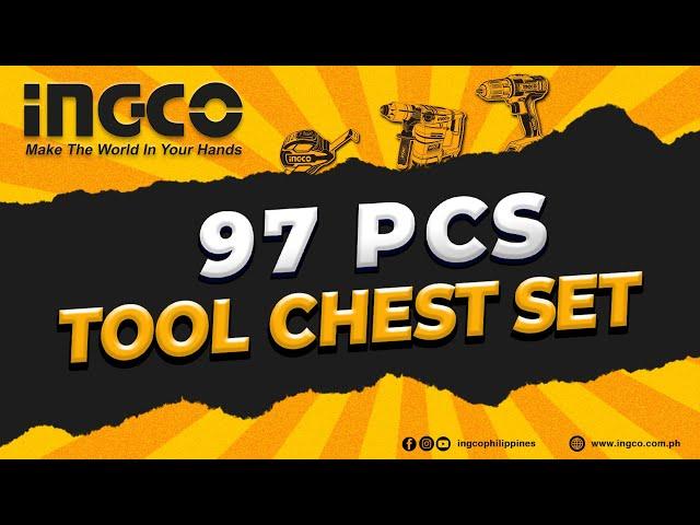 INGCO 97 PCS INDUSTRIAL TOOL CHEST SET (HTCS220971)