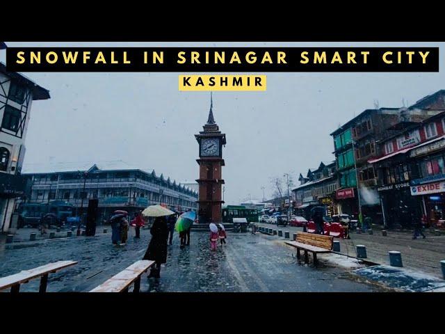 SNOWFALL IN CAPITAL AND ELECTRIC BUS EXPERIENCE || SRINAGAR CITY IN SNOW