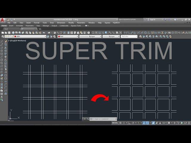 Unique Method to Quickly Trim All Intersections in AutoCAD