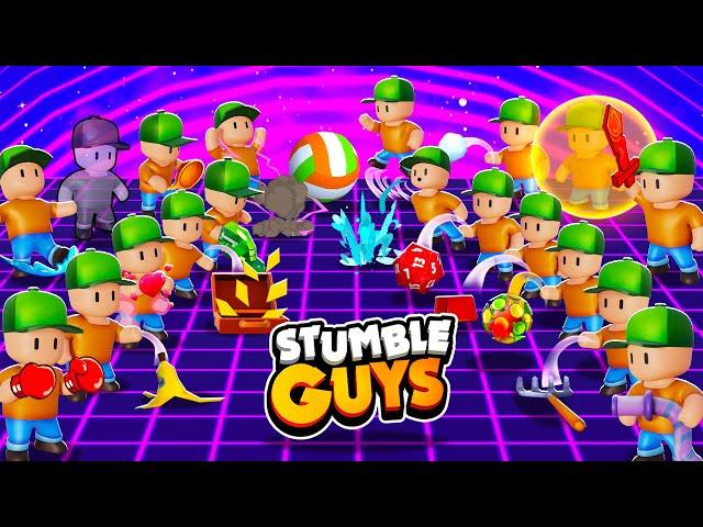 20 Players 20 Different Emotes in Stumble Guys!