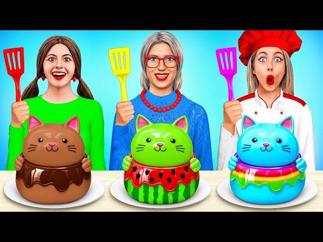 Me vs Grandma Cooking Challenge | Cake Decorating Amazing Kitchen Recipes by MEGA GAME