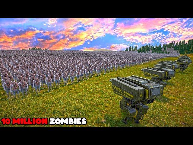 10 MILLION DEADLY ZOMBIES Vs 100 T 45 SHOTGUN - Ultimate Epic Battle Simulator 2!