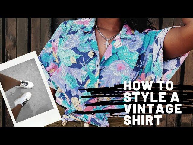 How to Style: a VINTAGE SHIRT in 8 different ways (WITH BUTTONS) | Roszy Peterz