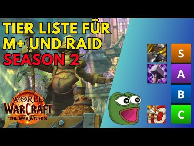 Das ist die aktuelle Tier - Liste laut Wowhead!