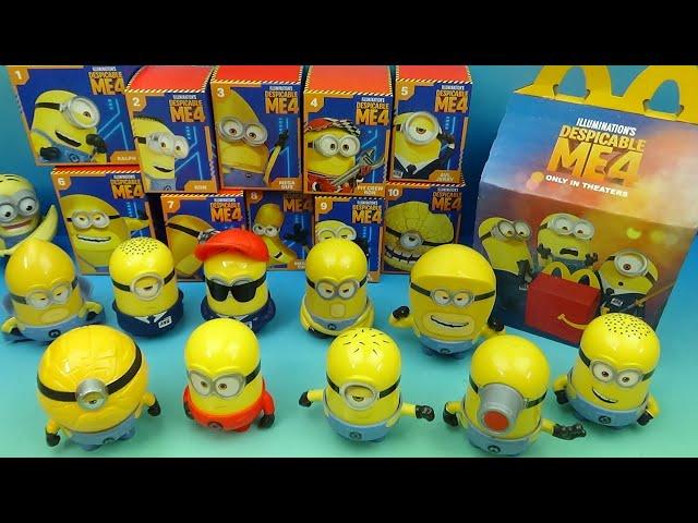 2024 DESPICABLE ME 4 set of 10 McDONALD'S HAPPY MEAL MOVIE COLLECTIBLES VIDEO REVIEW