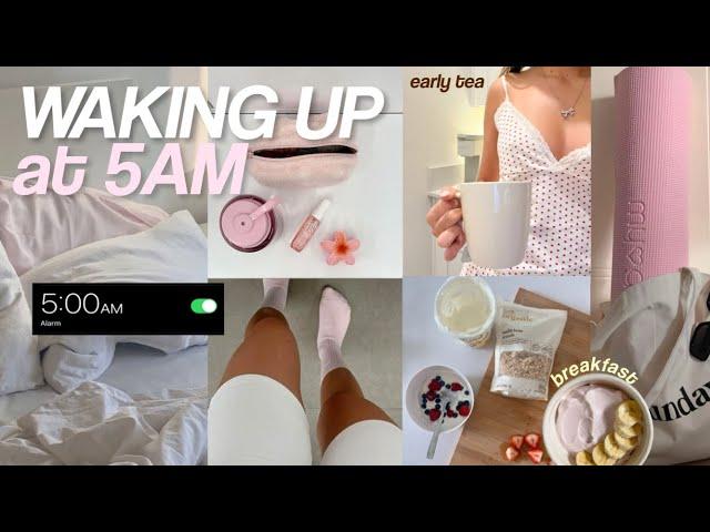 WAKING UP AT 5AMproductive morning habits + “that girl” morning & skincare!