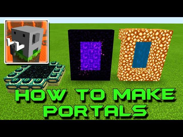 HOW to Make a Portal to NETHER, HEAVEN and END in Craftsman: Building Craft