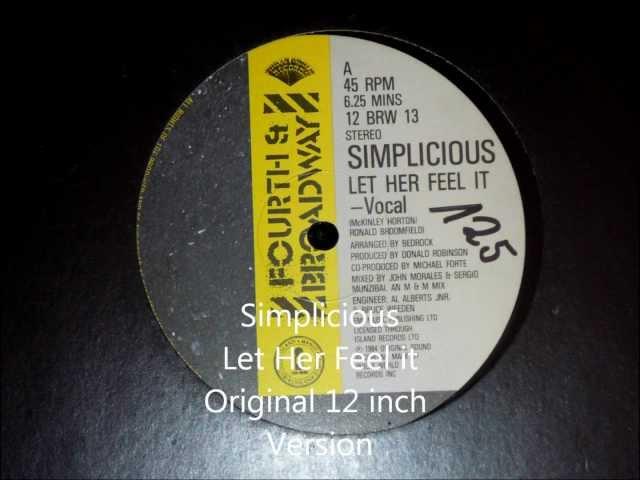 Simplicious - Let Her Feel it Original 12 inch Version 1984