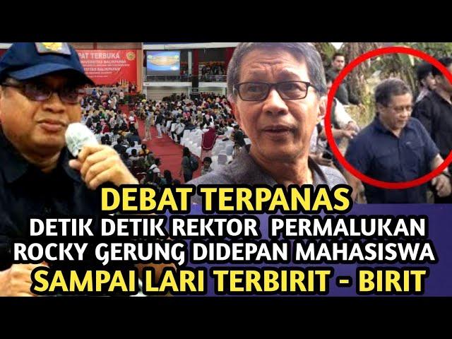 [FULL] MOMENT REKTOR UNIBA PERMALUKAN ROCKY GERUNG AKIBAT ASAL BICARA TENTANG IKN ! AUTO LARI !