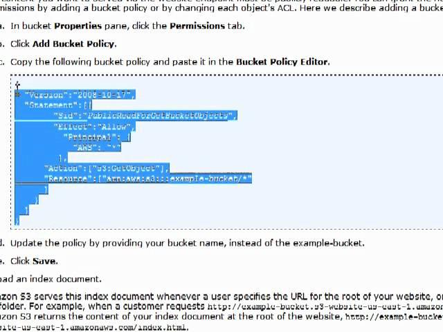 Hosting Websites on Amazon S3