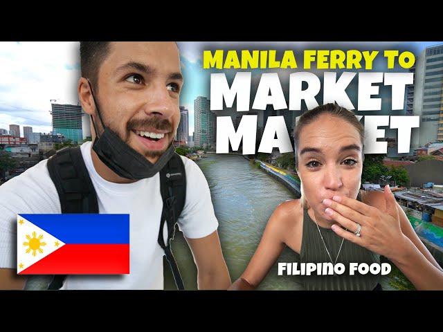 Using Public Transport to MARKET MARKET to eat Filipino Food  (First time eating Filipino food)