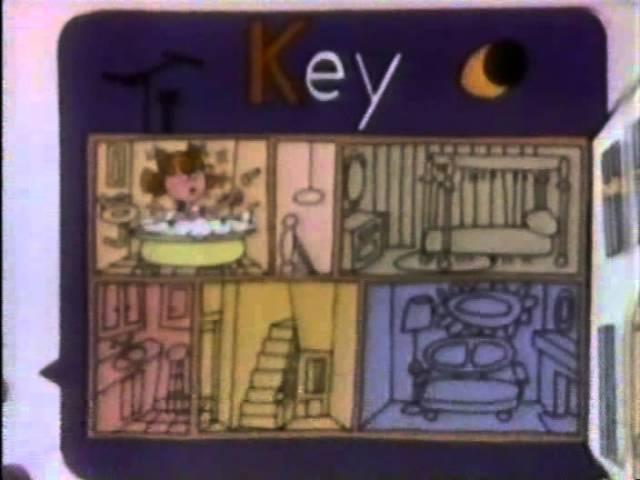 Classic Sesame Street animation - K for key