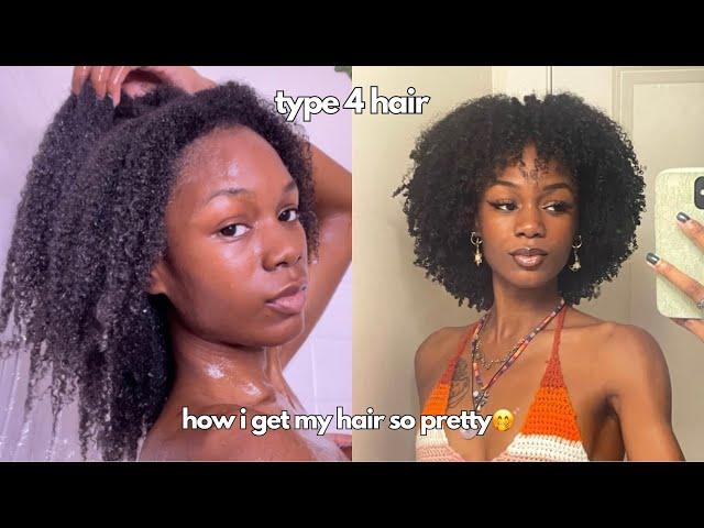 my wash day routine in 2024🫧 type 4 natural hair wash & go