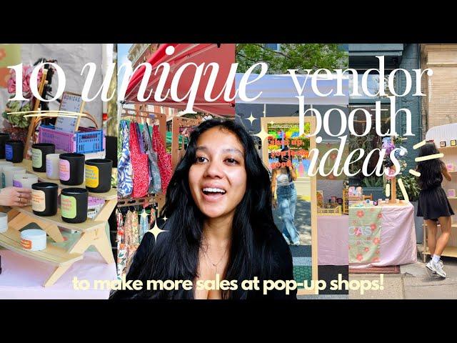 10 unique vendor booth display ideas to MAKE MORE SALES! /pop-up shop ideas, my fave market displays