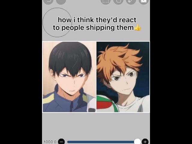 Haikyuu boys reaction when we tell them that fandom ships them#haikyuu#funny#anime