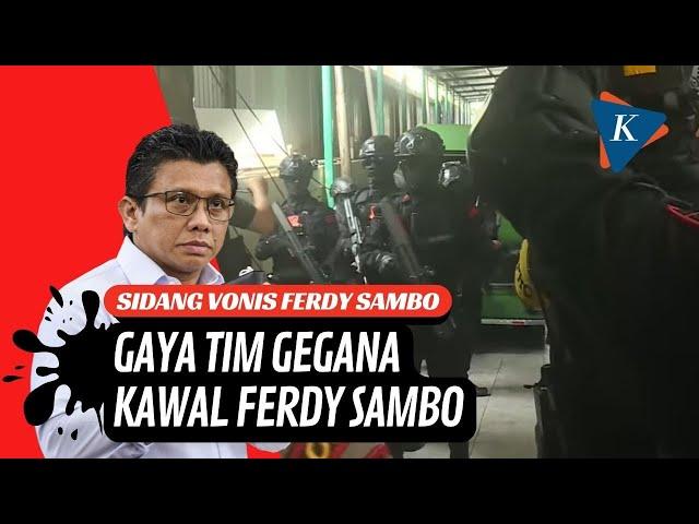 Bersenjata Lengkap, Tim Gegana Brimob Kawal Ferdy Sambo di Pengadilan