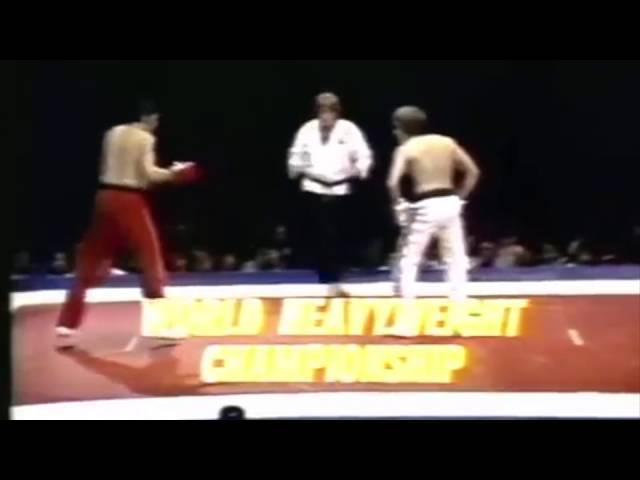 Joe Lewis beats by KO in the 2nd Franc Brodar/YU. Full-contact. PKA title. 14.09.1974. Los-Angeles