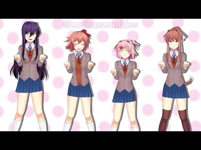 Sad Cat Dance meme but it's Doki Doki Literature Club! (Literature Cat Dance)