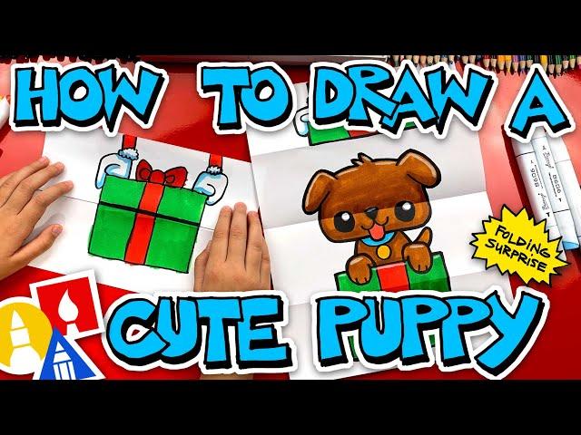 How To Draw A Puppy Present Folding Surprise