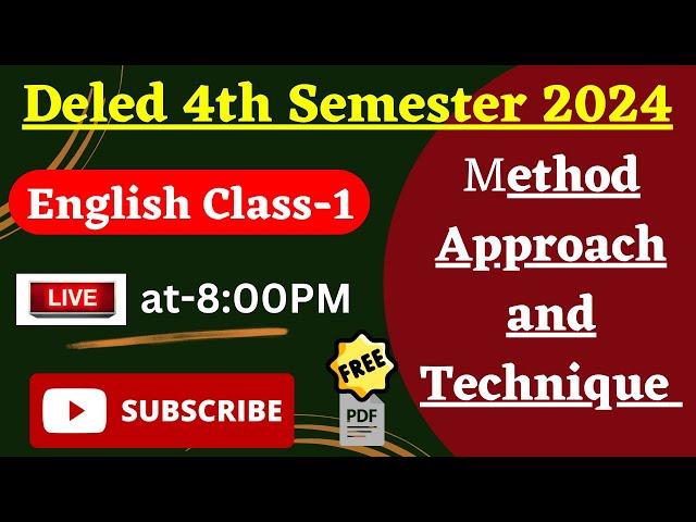 UP Deled 4th Semester English Class || Deled Fourth Semester English Lesson-1 Class #shaliniclasses