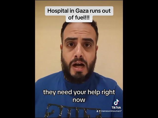 Gaza Hospital runs out of fuel. #shorts