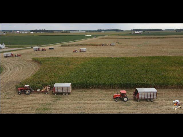 Chopping Corn Silage & Filling Silo with Allis Chalmers Tractors