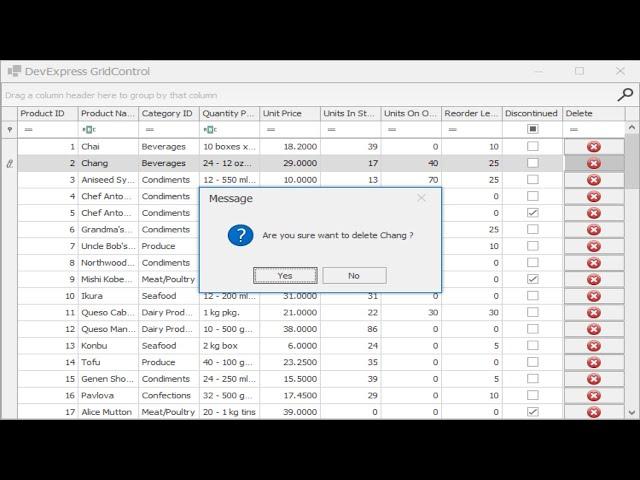 DevExpress Tutorial - How to Insert button into row GridControl | FoxLearn