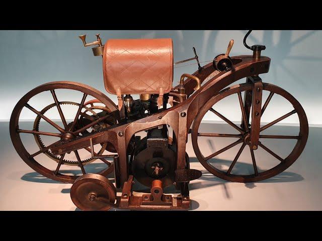 The FIRST MOTORCYCLE & Gasoline Engine Car Vehicle!