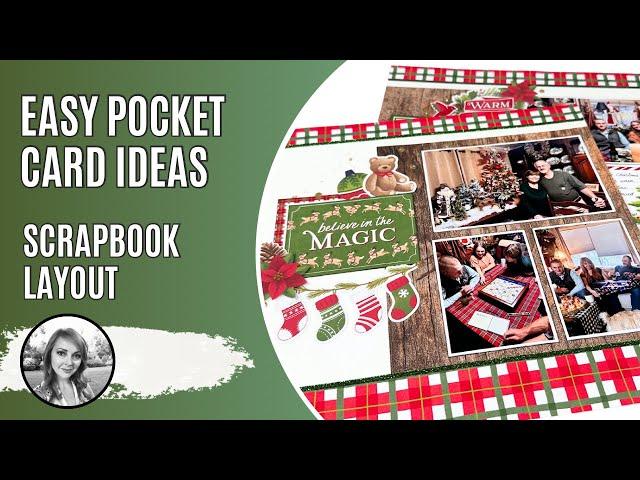 Ideas For Scrapbooking Pocket Cards on a 12x12 Layout