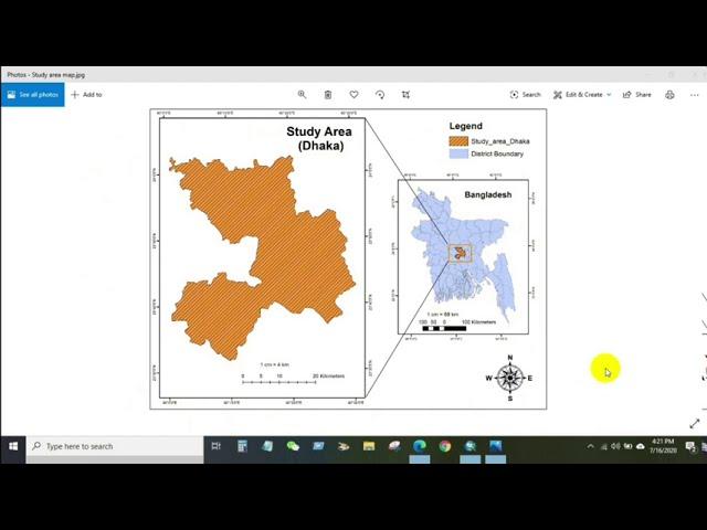 Study Area Mapping | Create Map Layout in ArcGIS