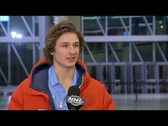 Team USA's Trevor Zegras Talks The Talk Then Walks The Walk Interview | 2021 WJC Pre-Gold Medal Game