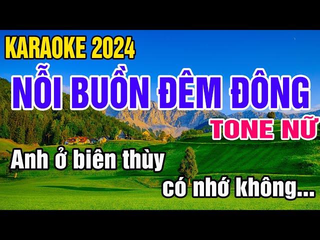Karaoke Nỗi Buồn Đêm Đông Tone Nữ Nhạc Sống gia huy beat