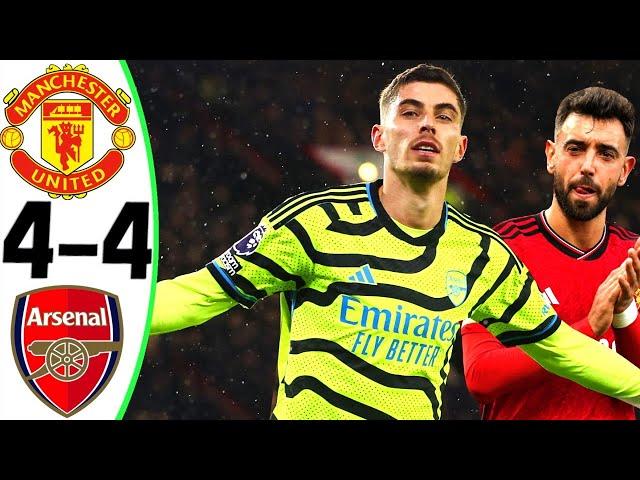 Manchester United vs Arsenal 4-4 - All Goals and Highlights - 2024  HAVERTZ