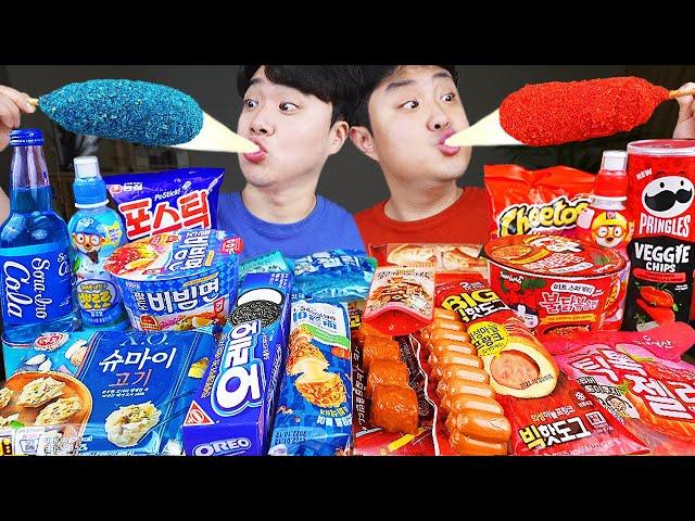 ENG SUB) ASMR MUKBANG FIRE Noodle & HOT DOG & CHEESE PIZZA & Tteokbokki EATING SOUND ! (BULDAK)